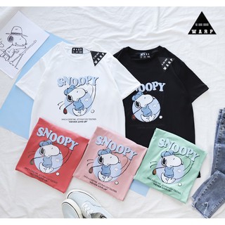 พร้อมส่งราคาถูก เสื้อยืดคอตตอนนิ่ม Snoopy