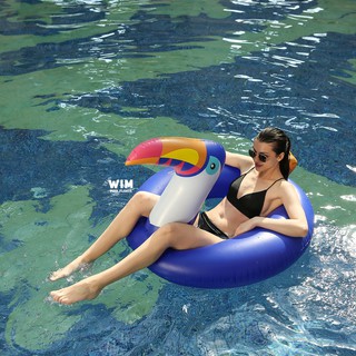 WIMPOOLFLOATS ห่วงยางแฟนซี ห่วงยางนกเงือกสีน้ำเงิน 90/120 ซม