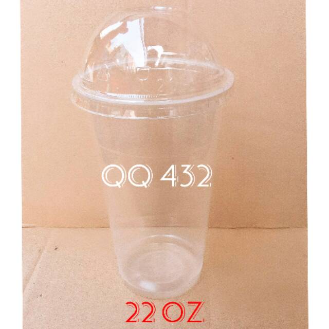 แก้ว PP 22 oz + ฝาโดม ฝาหนา 22oz แก้วชาไทย