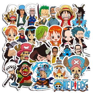 ☠ สติกเกอร์ One Piece ☠ สติกเกอร์ ลายการ์ตูนอนิเมะ Luffy Chopper Zoro Nami กันน้ํา สําหรับตกแต่ง 48 ชิ้น ต่อชุด