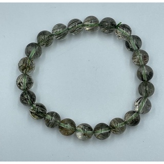 Green rutile quartz 9.5to 10mm รูไทล์สีเขียว