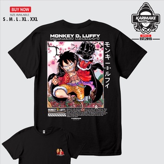 YFFYK เสื้อยืดผ้าฝ้ายพรีเมี่ยมเสื้อยืด ลายการ์ตูนอนิเมะ MONKEY D. เสื้อยืด ลายการ์ตูนอนิเมะ Luffy WANOKUNI