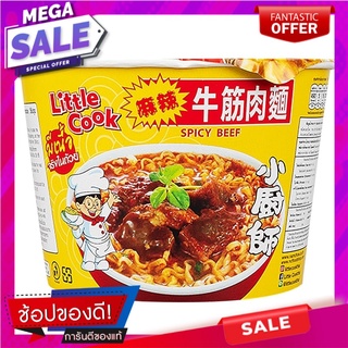 ลิตเติ้ลกุ๊กบะหมี่กึ่งสำเร็จรูปรสเนื้อเผ็ด 150กรัม Little Cook Instant Noodles Spicy Flavor 150 g.