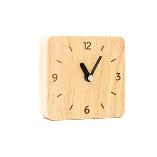 The Woods Tale นาฬิกาตั้งโต๊ะ นาฬิกาไม้ เดินเงียบ SQUARE TABLE CLOCK จากไม้แท้ธรรมชาติ