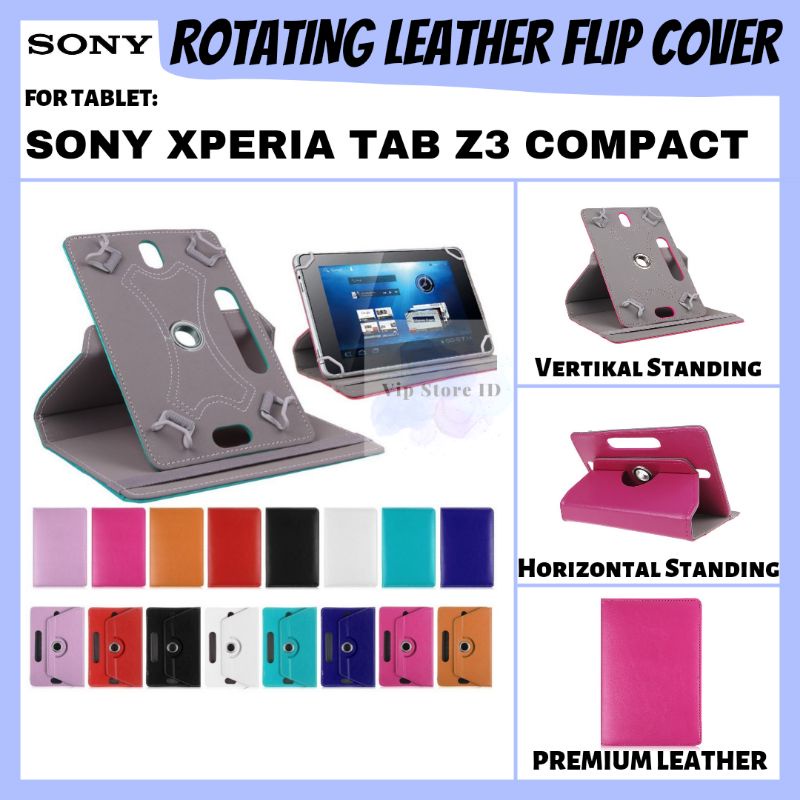 SONY XPERIA TABLET TAB Z3 COMPACT ROTATE FLIP BOOK COVER CASE CASING FLIPCASE CASE