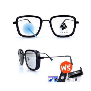 โปรโมชั่น Flash Sale : ✨โค้ด10DDD315  แว่น แว่นกรองแสง  แว่นตา เลนส์ออโต้ + กรองแสงสีฟ้า แว่นตาแฟชั่น แว่นกรองแสงออโต้ แว่นวินเทจ BA5232