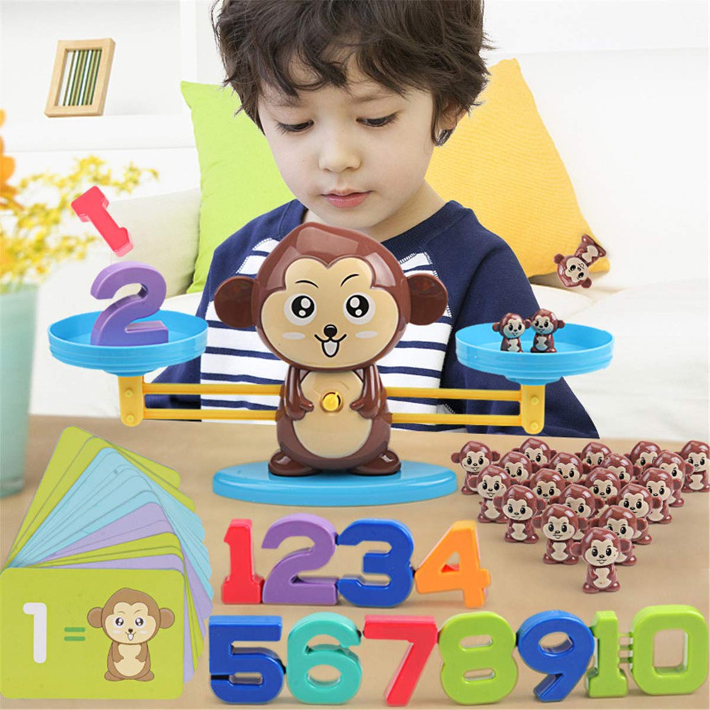 ของเล่นเสริมพัฒนาการ เกมคณิตศาสตร์นับตัวเลขบวก แสนสนุกไปกลับลิง เพื่อเรียนรู้ ของเด็กเล็ก