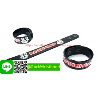 Radio Head ขายริสแบนด์ เรดิโอเฮด RHD262NA Wristband สายรัดข้อมือวงร็อค