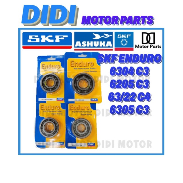 Skf ENDURO C3/C4 BEARING 6304 6205 6305 63/22