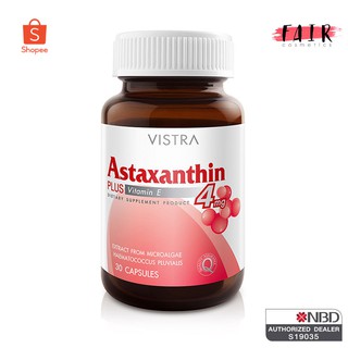 Vistra Astaxanthin 4 mg. วิสทร้า แอสตาแซนธีน 4 มก.