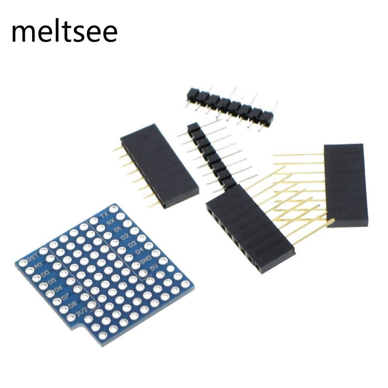 Protoboard Wemos D 1 แผ่นบอร์ดโมดูลสองด้านขนาดมินิ ProtoBoard Shield for WEMOS  D1 mini double sided