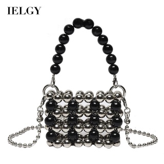IELGY กระเป๋ากลวง ประดับลูกปัด ใส่ลิปสติก แฟชั่นสําหรับผู้หญิง