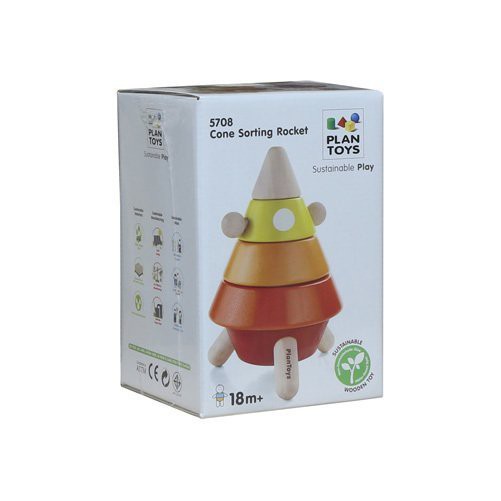 plan toys cone sorting rocket