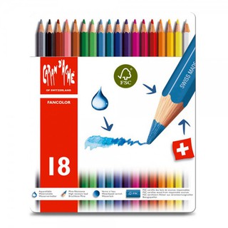 Caran d’arche(คารันดาช) รุ่น Fancolor สีไม้ระบายน้ำเกรดสตูดิโอ 18 สี กล่องโลหะ #1288.318