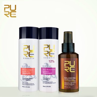 PURC 12% formalin keratin hair treatment prevent hair dry frizzy hair care and balancing conditioner  Moisturise hair