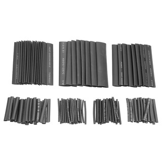 New Wi↝127pcs/set Black 40/80mm Insulation Assorted 2:1 Heat Shrink Tubing Wrap