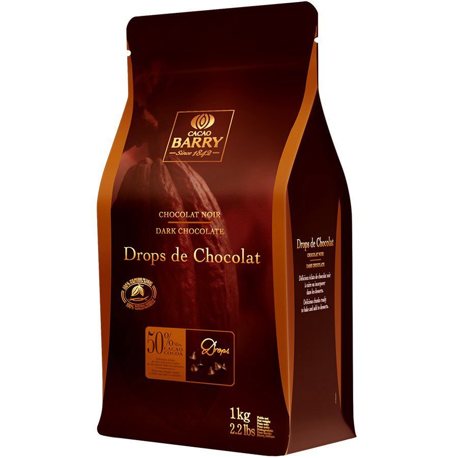 Cacao Barry Dark chocolate Drop 50% 🍫 ❗ รบกวนอ่านรายละเอียดการจัดส่ง ก่อนทำการสั่งซื้อ ❗