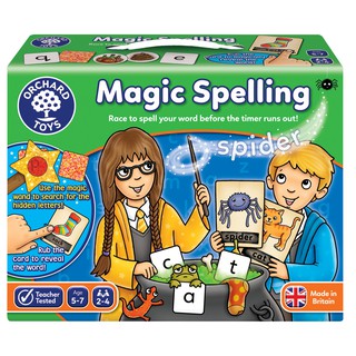 ORCHARD TOYS, Magic Spelling บอร์ดเกมส์เด็ก เสริมทักษะภาษาอังกฤษ ลิขสิทธิ์แท้ นำเข้าจากอังกฤษ ของเล่นเด็ก 5-7 ปี