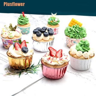 ( Plusflower ) ถ้วยกระดาษสําหรับใส่คัพเค้ก 50 ชิ้น /