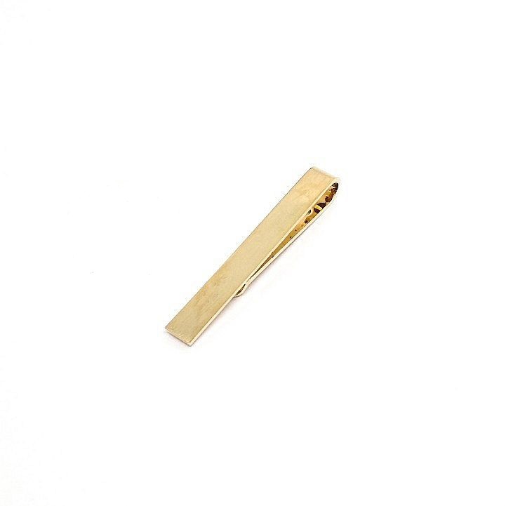 Houseofcuff Tie Clip Tie clasp Tie Pin Gold Round Slim Tie Pin