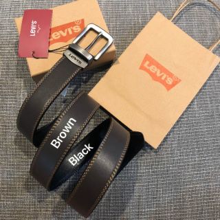 💖Levis men leather belt เข็มขัดผู้ชาย สีดำ-น้ำตาล