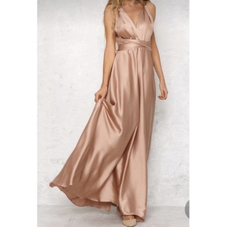 infinity dress สีโรสโกลด์Rose gold