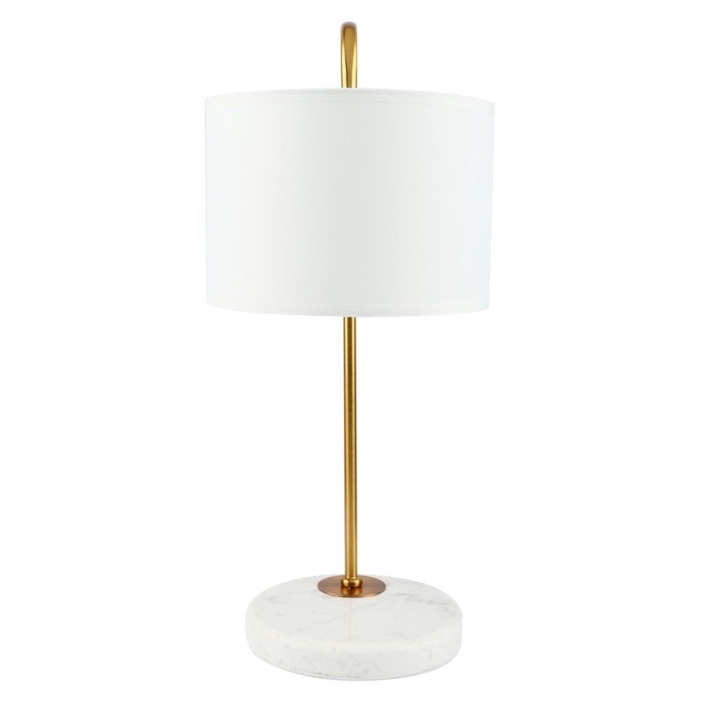 โคมไฟตั้งโต๊ะ ไฟตั้งโต๊ะ CARINI MT5023 สีขาว/บรอนซ์ โคมไฟ โคมไฟ หลอดไฟ TABLE LAMP CARINI MT5023 WHIT