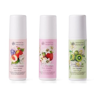 โรลออนกลิ่นผลไม้หอมมาก : Fresh &amp; Juicy Delight Peach Sorbet/Apple Smoothie/Kiwi Squeeze Scent Roller