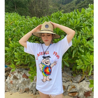 [S-5XL] GRATEFUL FRED - UNISEX เสื้อยืดผ้าฟอก เสื้อยืดลายการ์ตูน