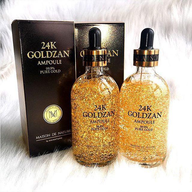 ﻿เซรั่มทองคำ หน้าใส Goldzan 24k Gold Serum Ampoule 99.9% Pure Gold 100ml. จำนวน 2 ขวด