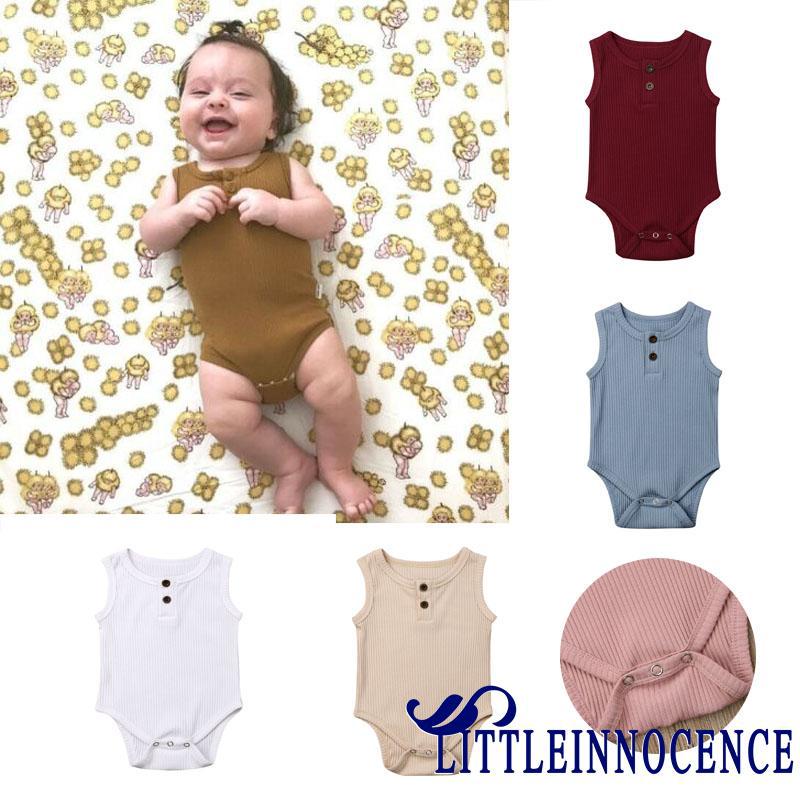 Innocence- เสื้อผ้าเด็กแรกเกิด เด็กผู้หญิง น่ารัก แขนกุด รอมเปอร์ จั๊มสูท บอดี้สูท ชุดเสื้อผ้า