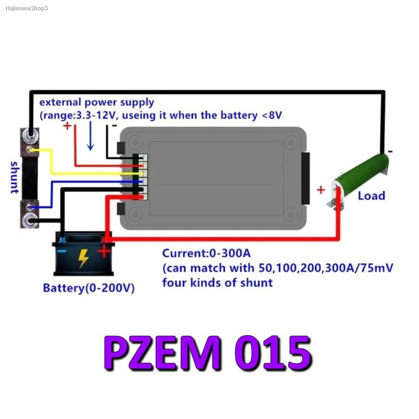PZEM-015 / 013 วัดระดับแบตเตอรี่ DC 0-200V Volt Amp meter Car Battery Tester Capacity electricity Bat แบต
