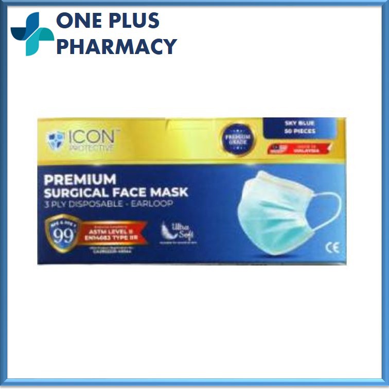 ICON Premium Surgical Face Mask 50 ชิ้น