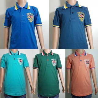 เสื้อโปโลเด็ก ปักลายENGLAND #สินค้าพร้อมส่ง#