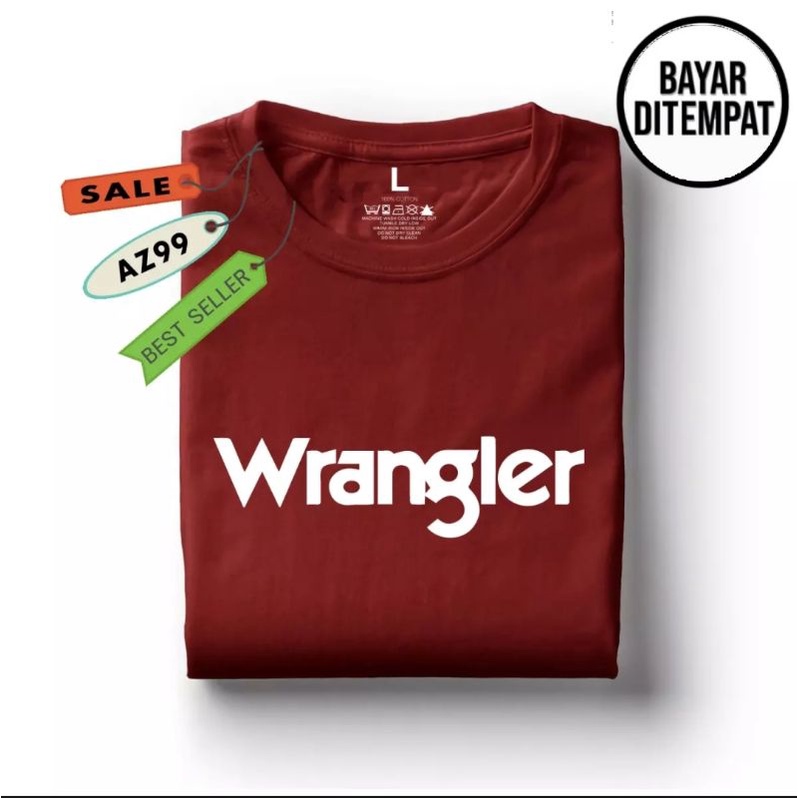 WRANGLER แรงเลอร์ เสื้อยืดผู้ชายเสื้อแขนสั้น ดิสโทร ผู้ใหญ่เสื้อยืดผู้ชายโลโก้ด้านบน - รูปที่ 2