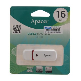 ของแท้ 16GB "Apacer" (AH333) White  สินค้าพร้อมส่ง สีดำ,สีขาว