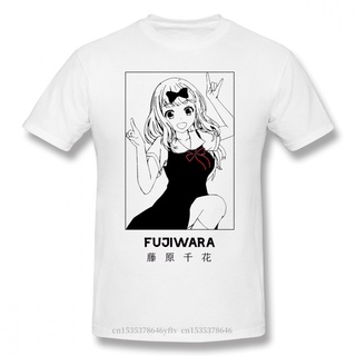 เสื้อยืดแขนสั้น พิมพ์ลายอนิเมะ Kaguya Sama Love Is War Miyuki Kaguya Shinomiya Fujiwara สีแดง แฟชั่นสําหรับผู้ชาย