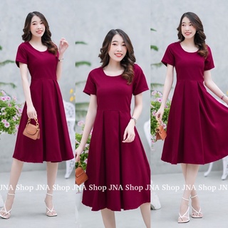 hbstation.shop เสื้อผ้าผู้หญิง Dressออกงาน สีแดง พร้อมส่ง