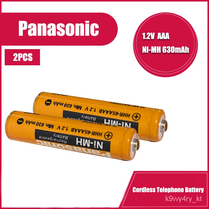 แบตเตอรี่，2PCS/lot Panasonic NI-MH 1.2v 630mAh Reliable AAA Brand Cordless Phone batteries wireless keyboard rechargeabl