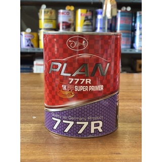 สีรองพื้นพลาสติก(777R)สีเทาPLAN 1K PP SUPER PRIMER (ขนาด 1ลิตร)