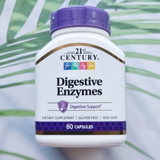 เอนไซม์ย่อยอาหาร 6 ชนิด Digestive Enzymes 60 Capsules (21st Century)ช่วยในการย่อยอาหาร ท้องอืด ไม่ย่อย มีอาการจุกเสียด