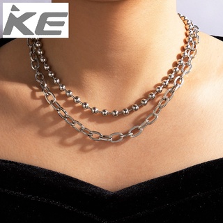 Thick Chain Necklace Silver Punk Hip Hop Simple Atmosphere MultiSilver Necklace Women for girl