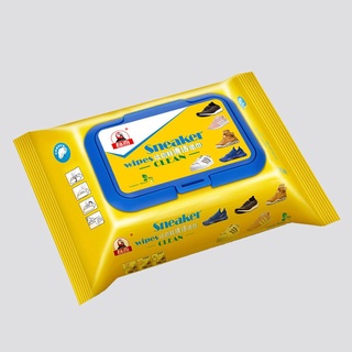 ผ้าเช็ดทำความสะอาดรองเท้า แบบเปียก บรรจุ 30 แผ่น ผ้าเปียกทำความสะอาด Wet shoe wipes, pack of 30