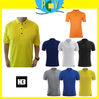 🔥🔥ถูกที่สุด🔥🔥 มือ1!! เสื้อคอปกโปโล เสื้อโปโลสีล้วน H3 ไม่มีโลโก้ด้านหน้า POLO FOR ALL ผ้าไมโครโพลีเอสเตอร์ S-3XL