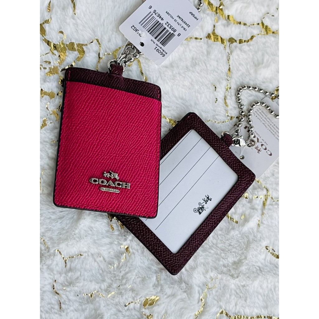 COACH ID CARD HOLDER ที่ห้อยบัตร สายสั้น Shopee Thailand