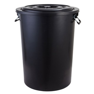 ถังน้ำพร้อมฝา 181.60 ลิตร สีดำ บาสเก็ต 320+A Water tank with lid 181.60 liters, black color, basketball 320 + A