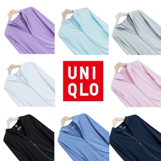 Uniqlo AIRism เสื้อโค้ทกันแดด มีฮู้ด ป้องกันรังสียูวี UPF50+ สําหรับผู้หญิง