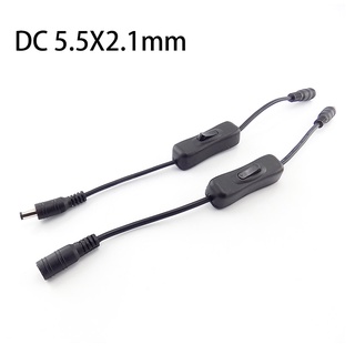 อะแดปเตอร์เชื่อมต่อพาวเวอร์ซัพพลาย DC ตัวผู้ เป็นตัวเมีย 5V 12V 24V 5.5 X 2.1 มม. สําหรับแถบไฟ LED