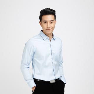 ARROW Wrinkle Free SHIRT -รีดง่าย ยับยาก - เสื้อเชิ้ตทำงานแขนยาวสีฟ้า ทรง SLIM FIT รหัส AM765BU