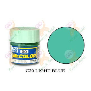 สีสูตรทินเนอร์ Mr.hobby Mr.color C20 Light Blue Semi-Gloss 10ml